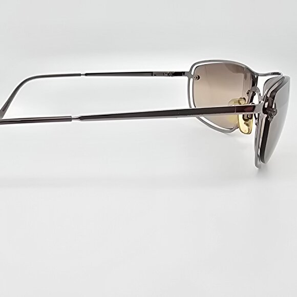 Giorgio Armani 1531 1144/54 Silver Frame Top Gradient Silver Lens Sunglasses - Picture 5 of 16